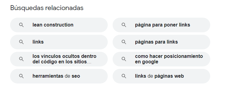 ¿Qué son las búsquedas relacionadas de Google?